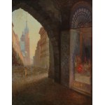 Antoni CHRZANOWSKI (1905-2000), Cracovie - vue de la rue Floriańska (1973)