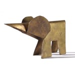 Magdalena ABAKANOWICZ (1930-2017), "Elephant" (2007) - sculpture with author