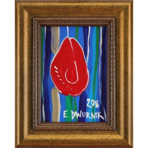 Edward DWURNIK (1943-2018), Czerwony tulipan (2016)
