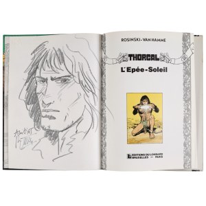 Grzegorz ROSIŃSKI (nar. 1941), Thorgal - francouzské vydání komiksu Thorgal - Sluneční meč s ručně kreslenou autorovou ilustrací