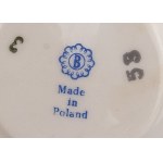 Zestaw filiżanek ze spodkami w stylu zakopiańskim, Zakłady Porcelany Bogucice w Katowicach-Bogucicach