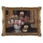 Alfons Karpinski (1875 Rozwadów near Tarnobrzeg - 1961 Kraków), Still life with roses in a vase