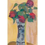 Andrzej Jurkiewicz (1907 Translator - 1967 Warsaw), Roses in a vase, 1950
