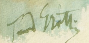 Teodor Grott (1884 Częstochowa - 1972 Kraków), Martwa natura z kwiatami i posążkiem Wenus