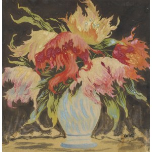 Irena Weissowa (Aneri) (1888 Łódź - 1981 Kraków), Tulipany w wazonie