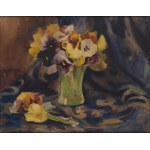 Janina Nowotnowa (1881 Tarnów - 1963 Kraków), Bratki w szklanym wazonie