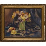 Janina Nowotnowa (1881 Tarnów - 1963 Kraków), Bratki w szklanym wazonie