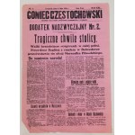 Goniec Czestochowski, No. 2, dated 13.V , Extraordinary Supplement No.2 - tragic moments
