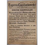 Nowy Express Czestochowski, May 14, 1926, Extraordinary Supplement [very rare].