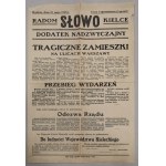Słowo, Radom, 13.V.1926 - Extraordinary supplement-Tragic riots in Warsaw