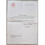 Glemp Cardinal Józef- autograph on the stationery of the Primate of Poland [1999].