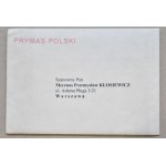 Glemp Cardinal Józef- autograph on the stationery of the Primate of Poland [1999].