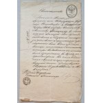 Certificate of no criminal record from the chief of police [Galitsky, Novogrudok, 1868, in Russian].