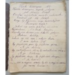 Notebook with folk songs, lessons (German language from 1917, calligraphy?).