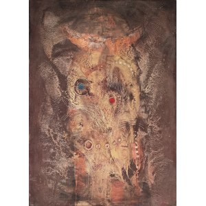 LUKE NIEWISIEWICZ (1905-1984), Mask of a sorcerer from Nigeria, 1960s.