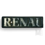 Two Car Emblems Renault 18 GLT and Audi.