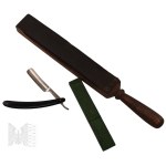 USSR Soviet Razor and Sharpener Set Leather Belt