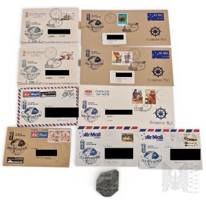 PRL Set of 9 Envelopes Plus Matrix Stamp Seamen's Mail Sydney-Wrocław 1986