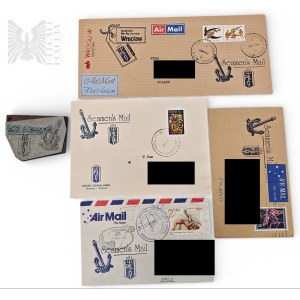 PRL Set of 4 Envelopes Plus Matrix Seamen's Mail Stamp 1984
