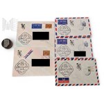 PRL Set of 5 Envelopes Plus Stamp Matrix Polish Oceanic Lines Wroclaw-Australia 1984 Polish Oceanic Lines, Stamps, Philately