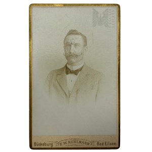 19th/20th century, Bückeburg/Bad Eilsen - Photograph of a Man; Photographer F. W. Kuhlmann