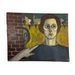 Barbara Dyja [b. 1930] - Painting "Ghosts of the Past," Oil on Canvas