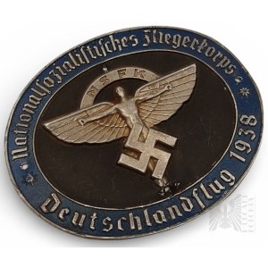 Niemcy Plakietka NSFK Narodowosocjalistyczny Korpus Lotniczy Nationalsozialistisches Fliegerkorps Deustchlandflug 1938 - Kopia