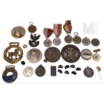 Set of Medals and Pins, LWP Eagle, LOT pins, Poland Fighting John Paul II