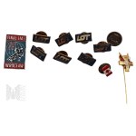 Set of Medals and Pins, LWP Eagle, LOT pins, Poland Fighting John Paul II