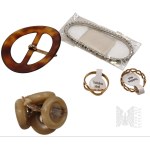Set of Jewelry, Accessories - Buttons, Belt Buckle, Bracelet, Rings