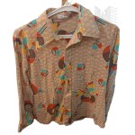 Two Shirts Beige Size 15/16, 50% Polyester, 50% Acrylic, Rose 100% Acrylic