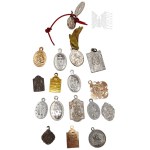 Set of 18 Religious Medals in Metal Box Our Lady of Czestochowa