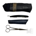 Barber Set: Razor (Sweden) and Vintage Scissors (From the home of a Warsaw insurgent