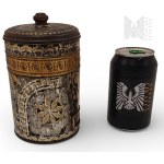 Vintage Metal Tea Can with Lid