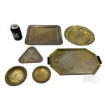 Brass/Patterned Trays in Various Shapes and Sizes - Platters