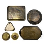 Brass/Patterned Trays in Various Shapes and Sizes - Platters
