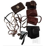 Set of Vintage Leather Camera Cases - Zenith and Other - Binocular Straps, Camera Holder