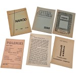 Great Britain/Emigration/PRC - Set of Brochure Magazines "Roosevelt Reagan, and the Polish Question, Moralism and Indifference" by Leszek Głuchowski, "Roman Dmowski" by I Am Polish Publishing House, "Nation" No. 1/3, "I Am Polish" No. 8-9, "Polemics" Note