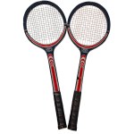 Pair of Grand Slam Pakistan Hardwood Tennis Rackets Style 7320 4 1/2 and 4 5/8 with Covers.
