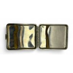 Metal Cigarette Holder with Leather-like Vintage Upholstery