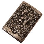 [800 Silver] Silver Decorated Match Box