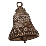 [SILVER 84/875] Russian/Polish Partition Advertising Pendant Bell Cognac Shustowa Advertisement