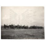 [LARGE SIZE] II RP Photograph of Horses Pulling Cannon School of Artillery Cadets in Torun (?) - Torun, Artillery