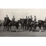 [LARGE SIZE] II RP Photograph of Horses Pulling Cannon School of Artillery Cadets in Torun (?) - Torun, Artillery