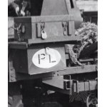 PSZnZ/Emigration Press Photo of Soldiers of the 1st Light Anti-Aircraft Artillery Regiment - Morris C9 Self-Propelled Cannon - 1st Armored Division - President Raczkiewicz