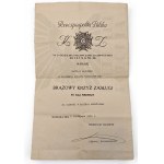 II RP Diploma of Award Bronze Cross of Merit - Award to a Woman - Piastow, Warsaw.