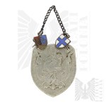 II RP Patriotic Miniature Plaster "Mother Under Your Protection We Take Refuge" Military Mother of God of Czestochowa