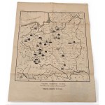 II RP Map of Wood Industry in Poland - Polish Match Factory Monopoly, Matches