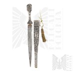 [SILVER] Caucasus 19th Century Knife Dagger - Framed in Silver
