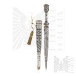 [SILVER] Caucasus 19th Century Knife Dagger - Framed in Silver